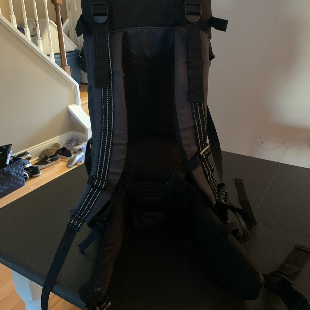 Hiking backpack baby wearing